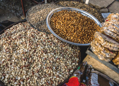 Groundnuts selling at Indian market Groundnuts selling at Indian market
